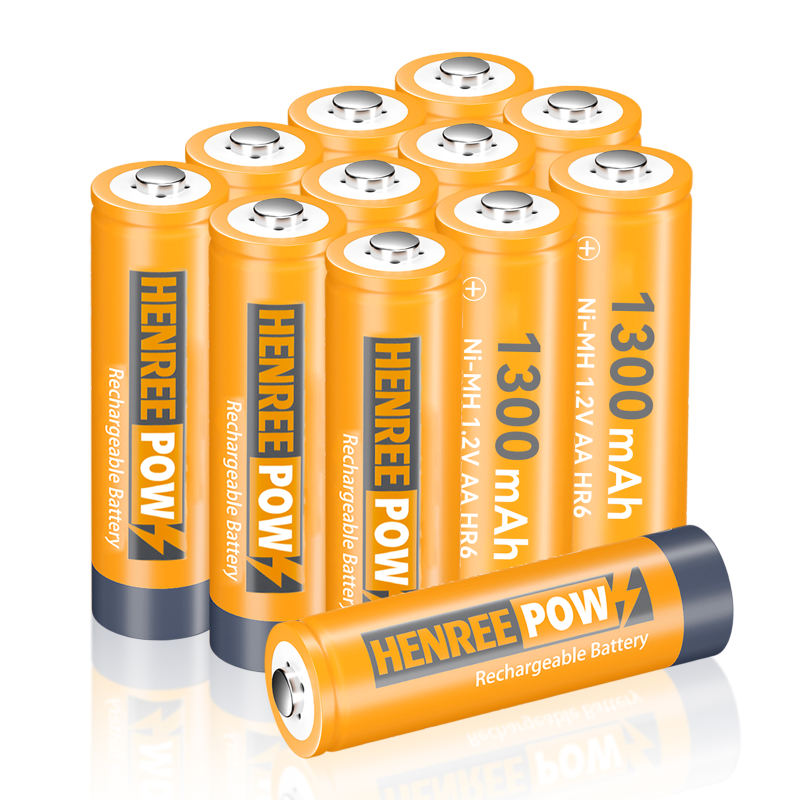 Henreepow 1.2V 1300mAh AA Ni-MH oppladbare batterier