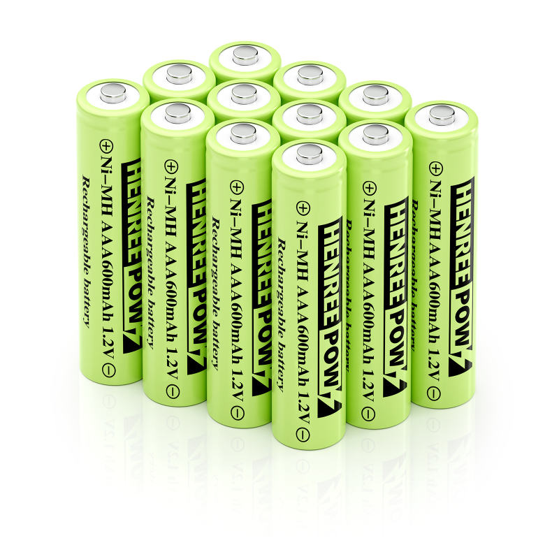 Henreepow 1.2V 600mAh AA Ni-MH oppladbare batterier