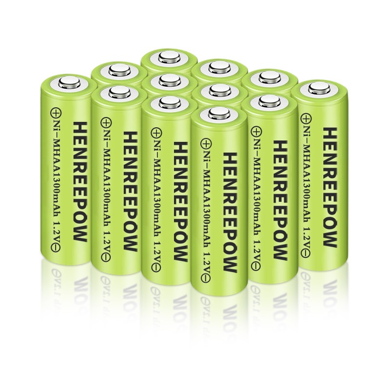 Henreepow 1.2V 1300mAh AA Ni-MH oppladbare batterier